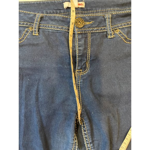 Bongo Womens Jeans Tapered Leg Mid Rise Stretch Five Design Pockets Blue Size 13 - Picture 5 of 10